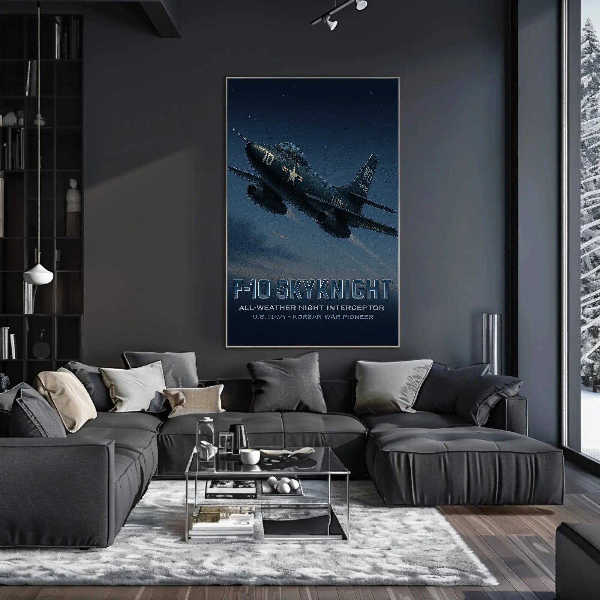 Fighter Plane Flying Through The Sky Travel Poster PosterGoat