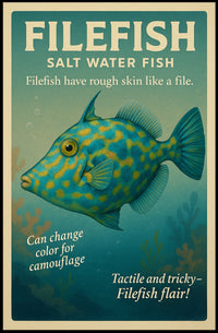 Filefish Salt Water Fish Poster PosterGoat