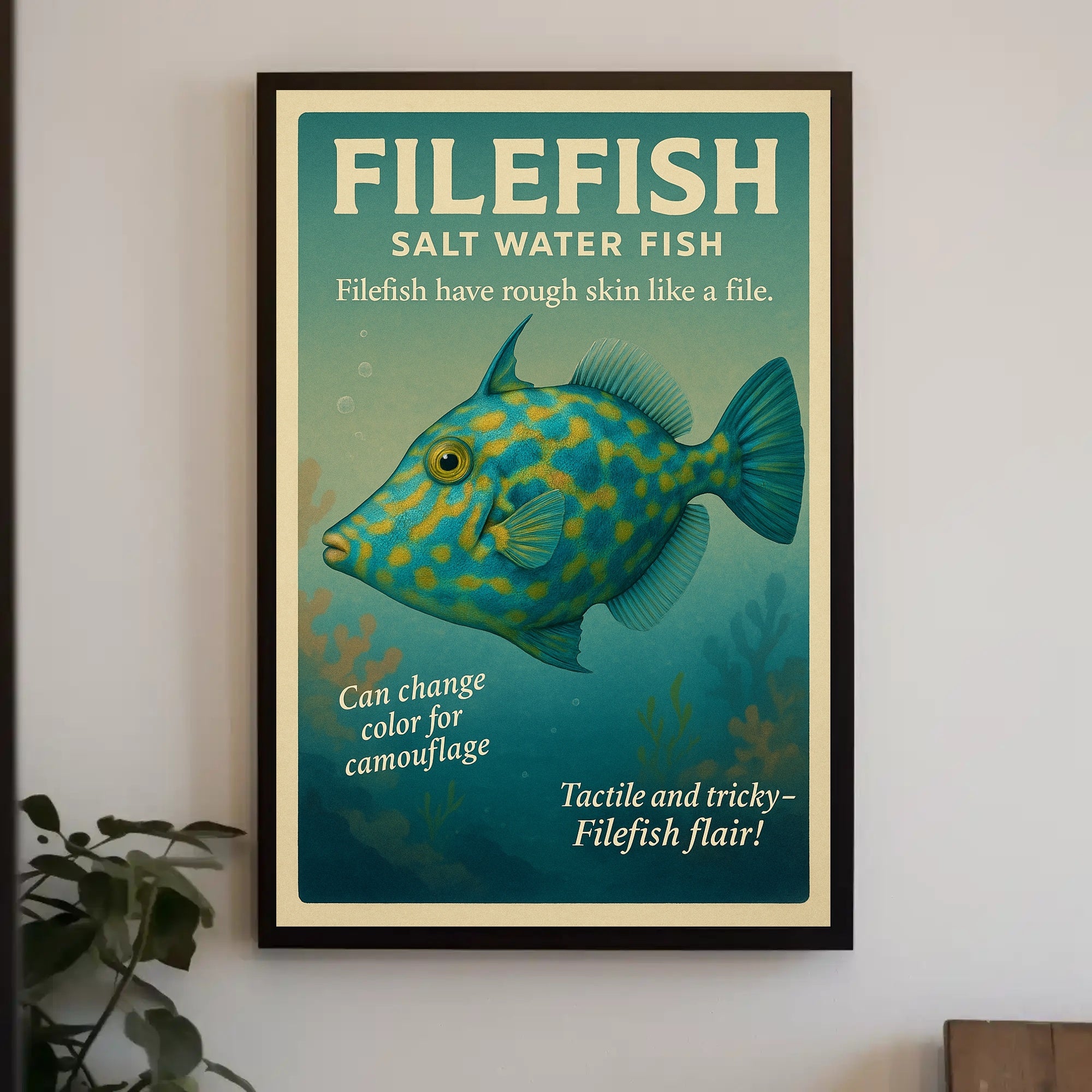 Filefish Salt Water Fish Poster PosterGoat