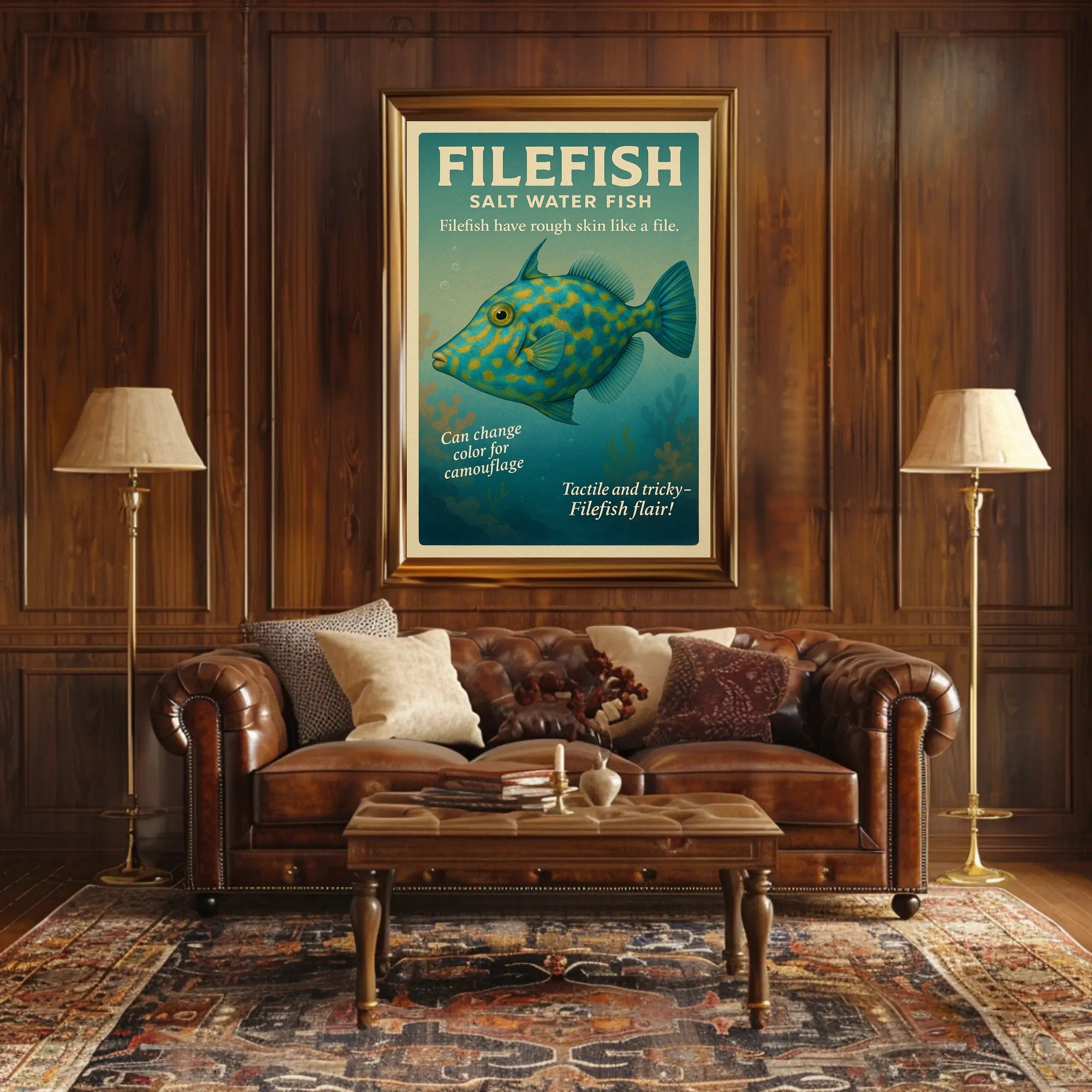 Filefish Salt Water Fish Poster PosterGoat