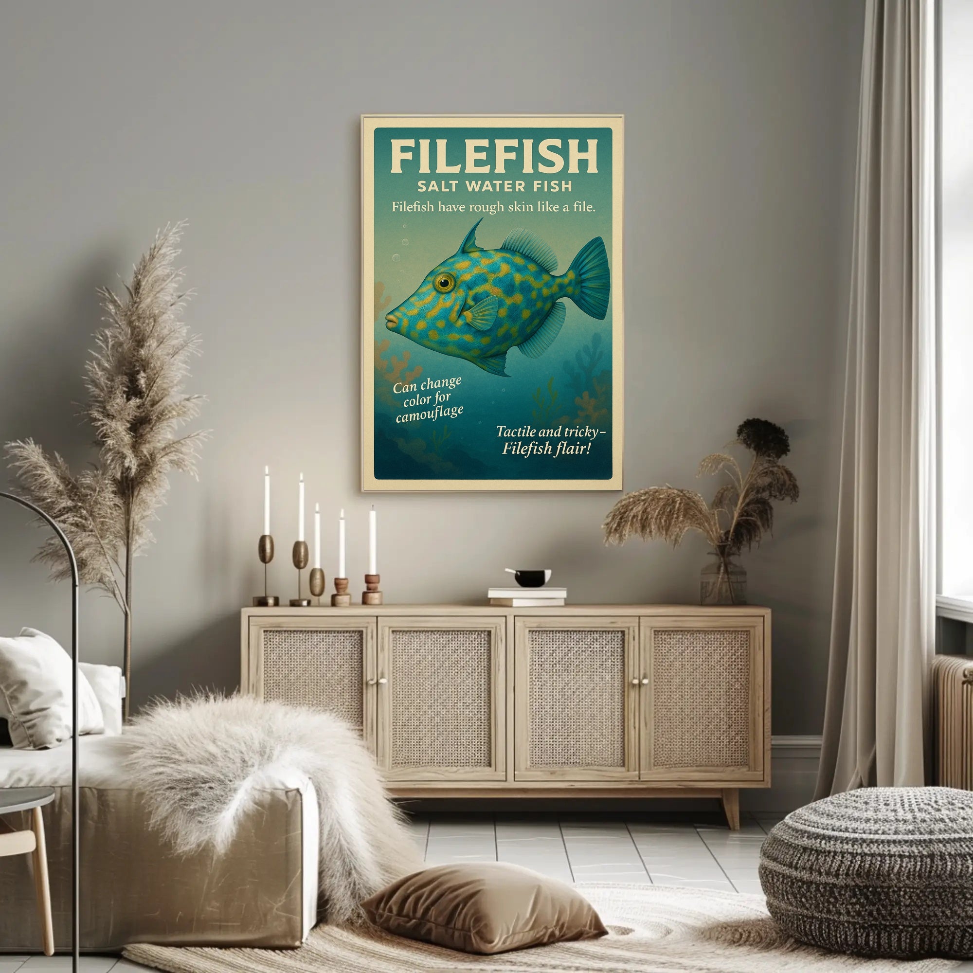 Filefish Salt Water Fish Poster PosterGoat