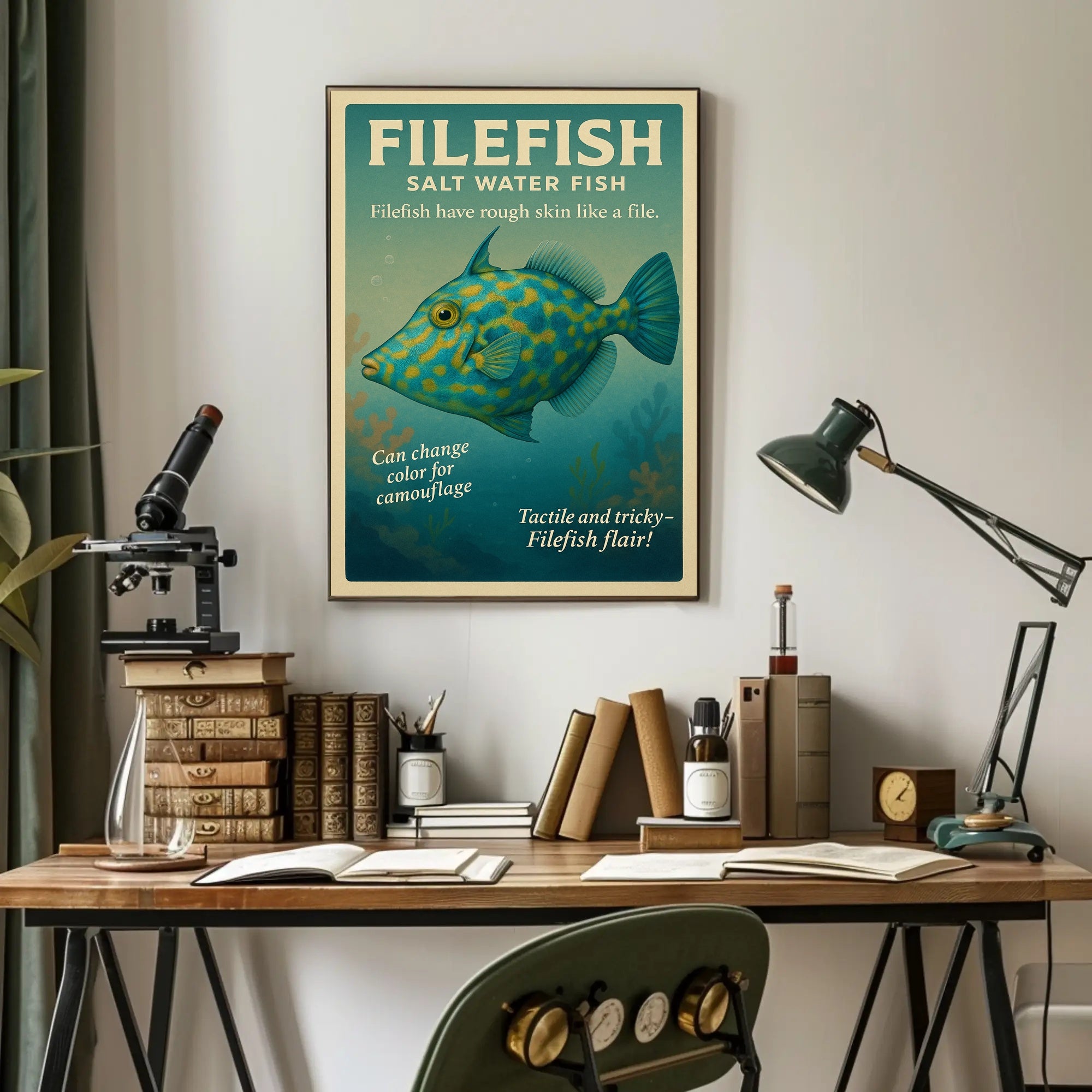 Filefish Salt Water Fish Poster PosterGoat
