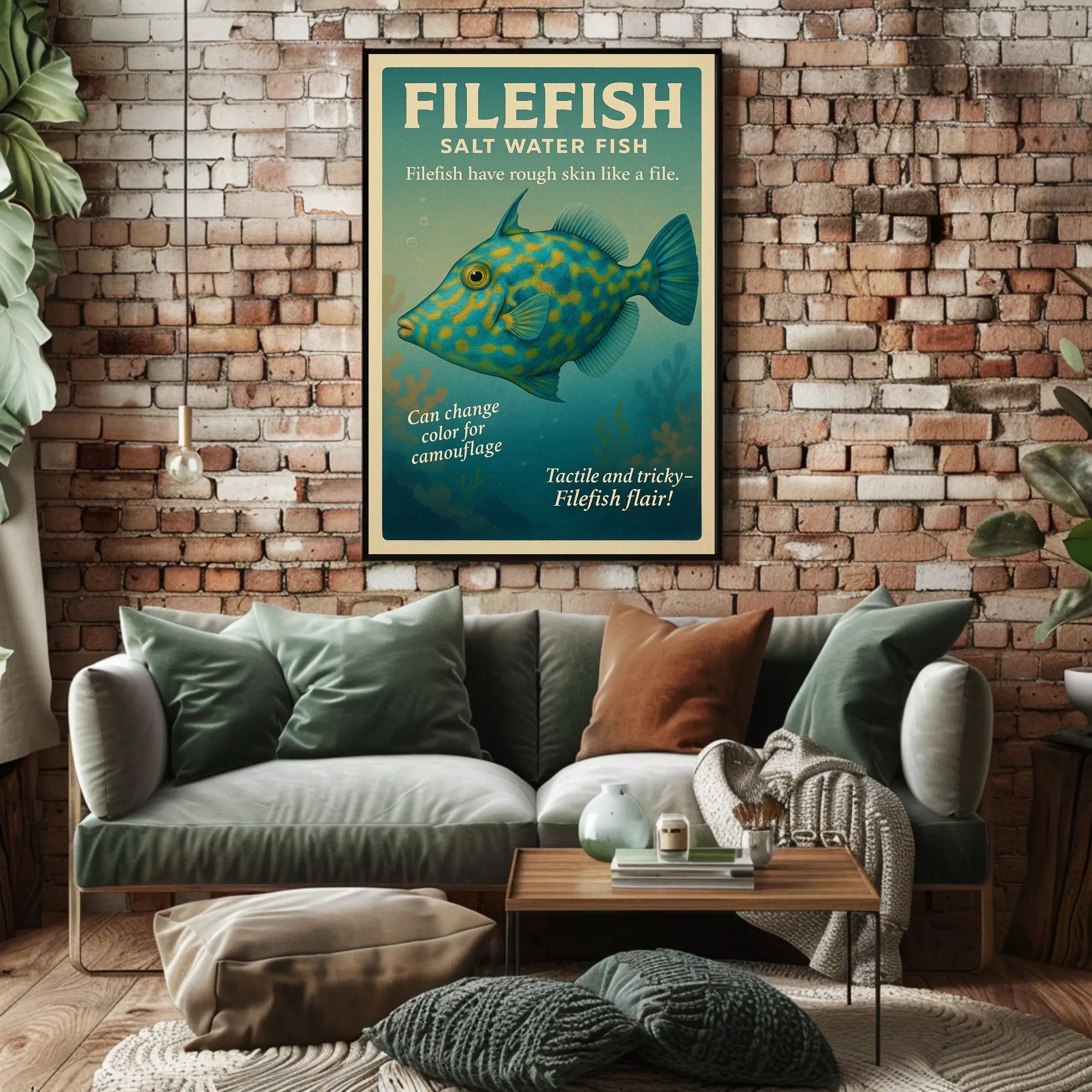 Filefish Salt Water Fish Poster PosterGoat
