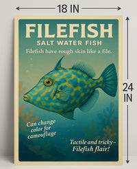 Filefish Salt Water Fish Poster PosterGoat