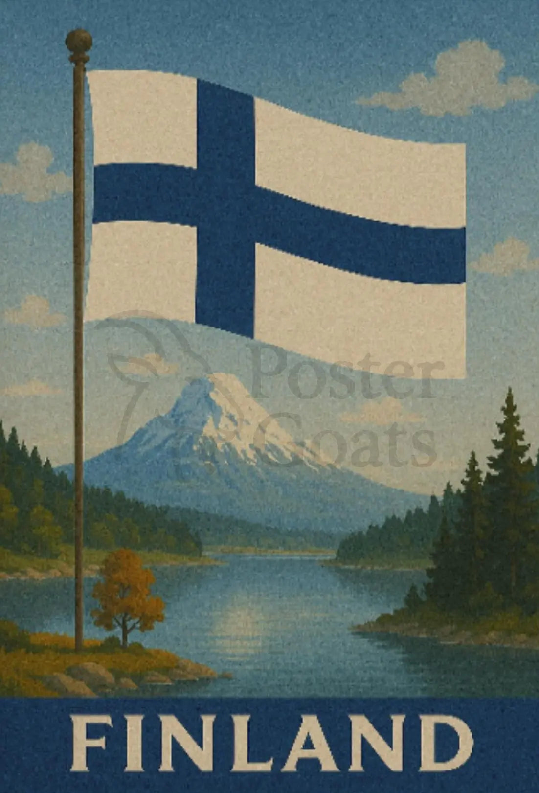 Finland's Scenic Beauty Vintage Travel Poster PosterGoat