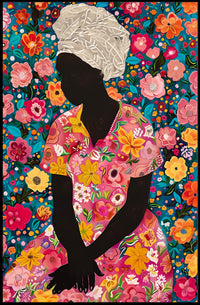 Floral Serenity Celebration: Abstract or Artistic Poster PosterGoat