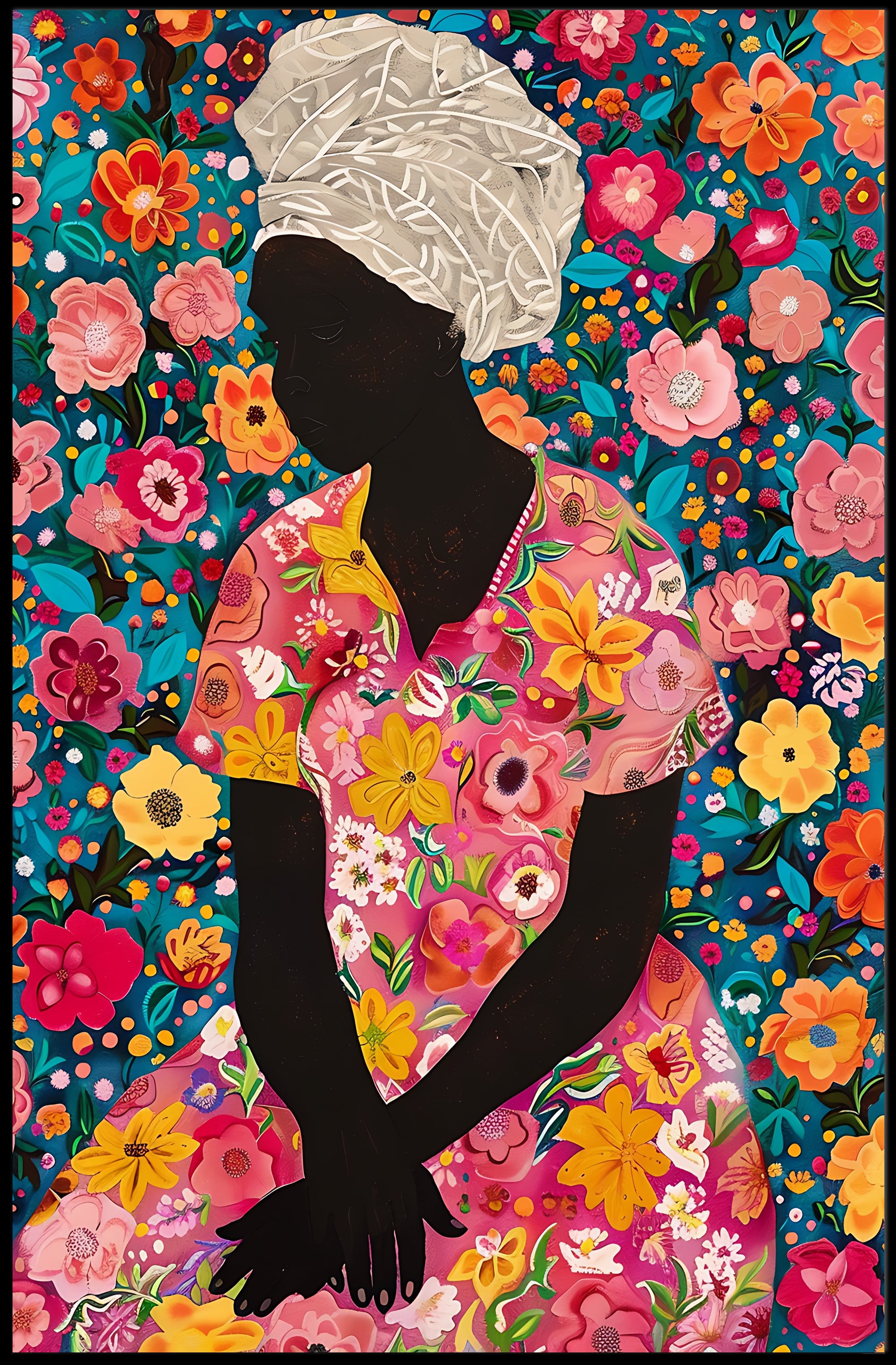 Floral Serenity Celebration: Abstract or Artistic Poster PosterGoat