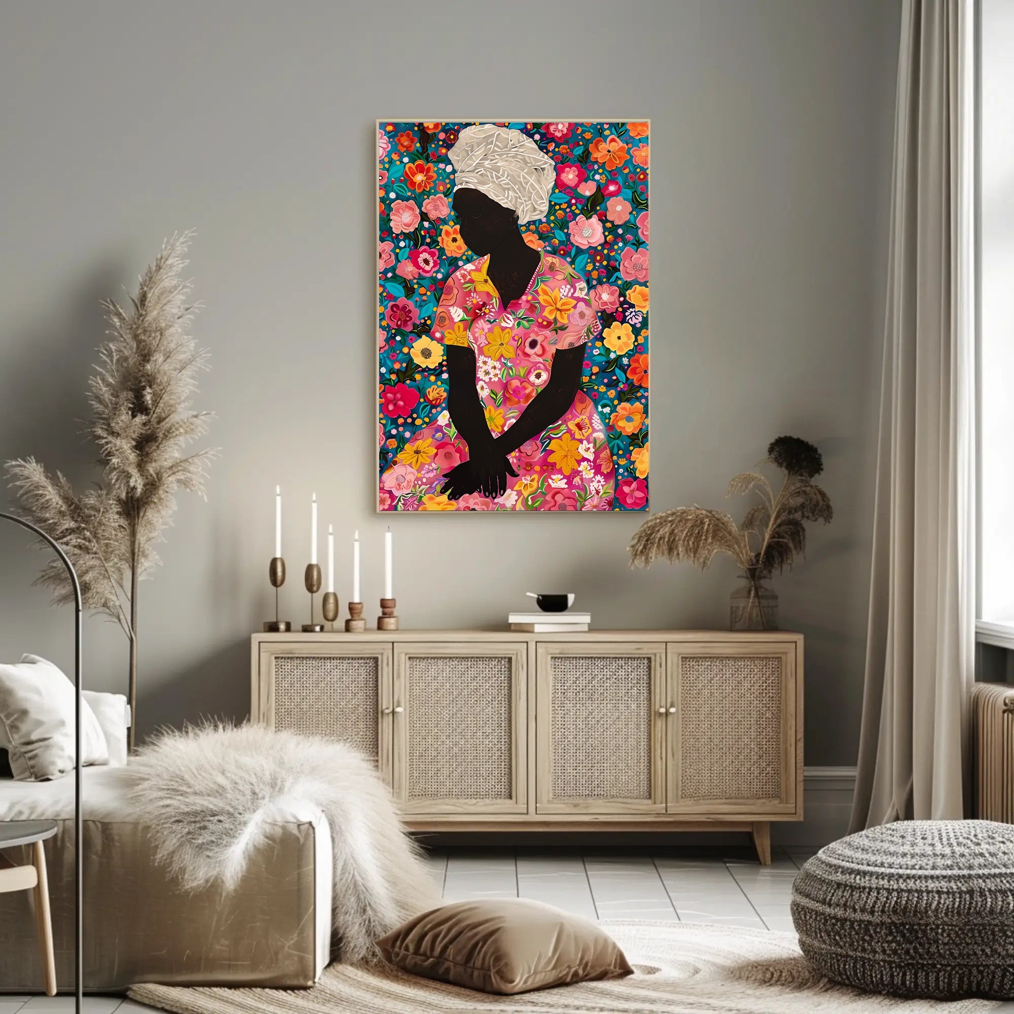 Floral Serenity Celebration: Abstract or Artistic Poster PosterGoat