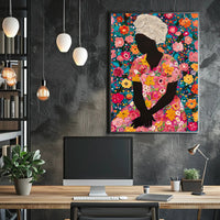 Floral Serenity Celebration: Abstract or Artistic Poster PosterGoat