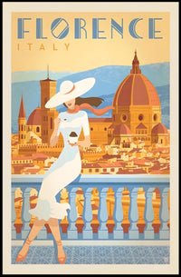 Florence Renaissance Travel Art Deco Poster PosterGoat