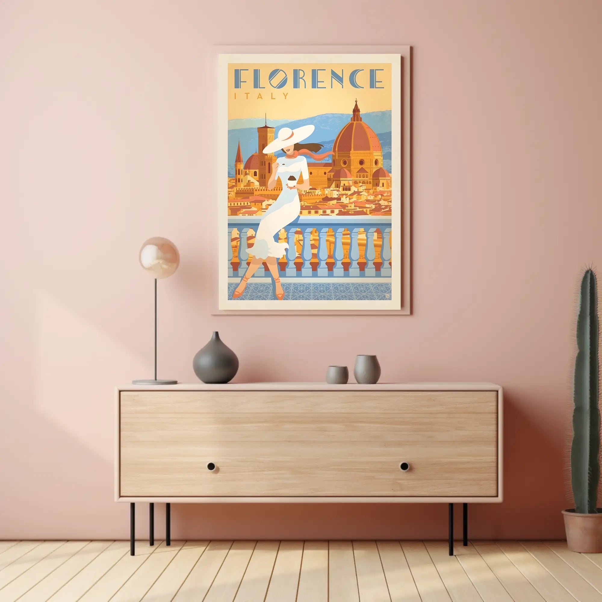 Florence Renaissance Travel Art Deco Poster PosterGoat