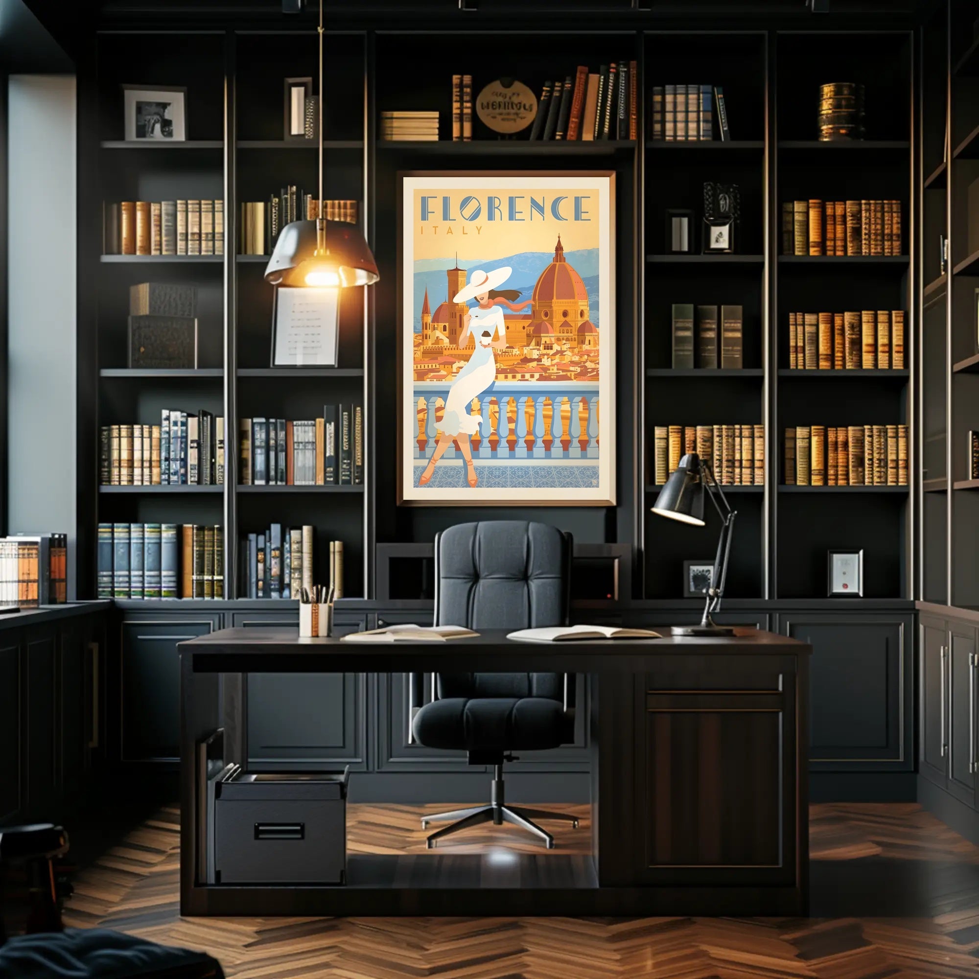 Florence Renaissance Travel Art Deco Poster PosterGoat