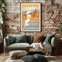 Florence Renaissance Travel Art Deco Poster PosterGoat