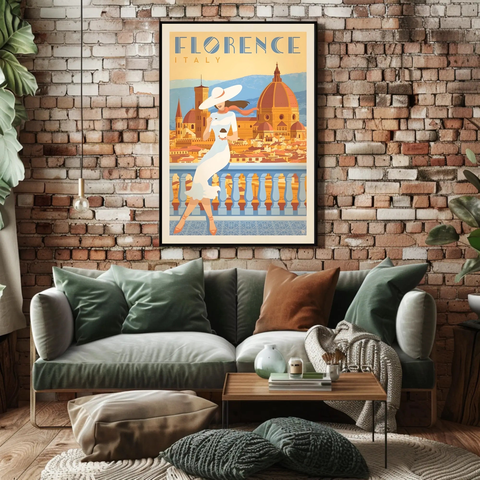 Florence Renaissance Travel Art Deco Poster PosterGoat