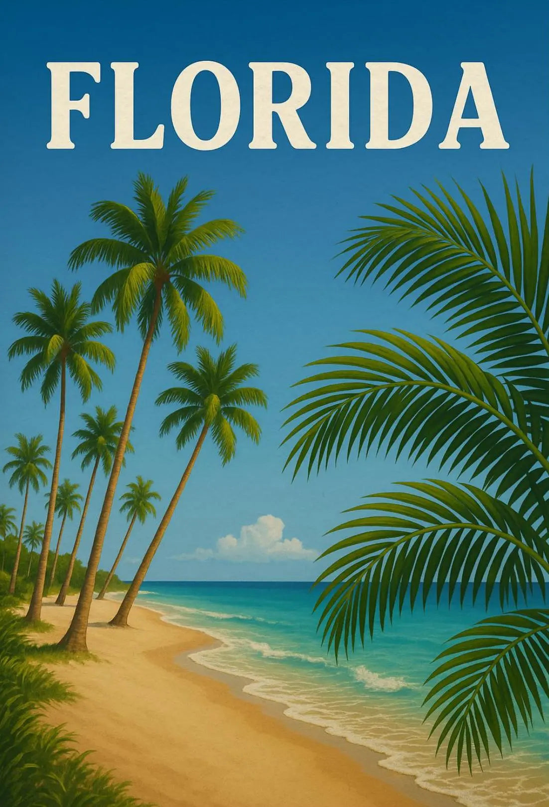 Florida Coastal Paradise: Vintage Retro Travel Poster PosterGoat