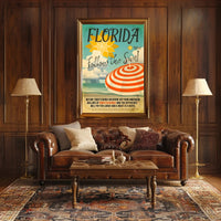 Florida Follow the Sun Retro Travel Poster PosterGoat