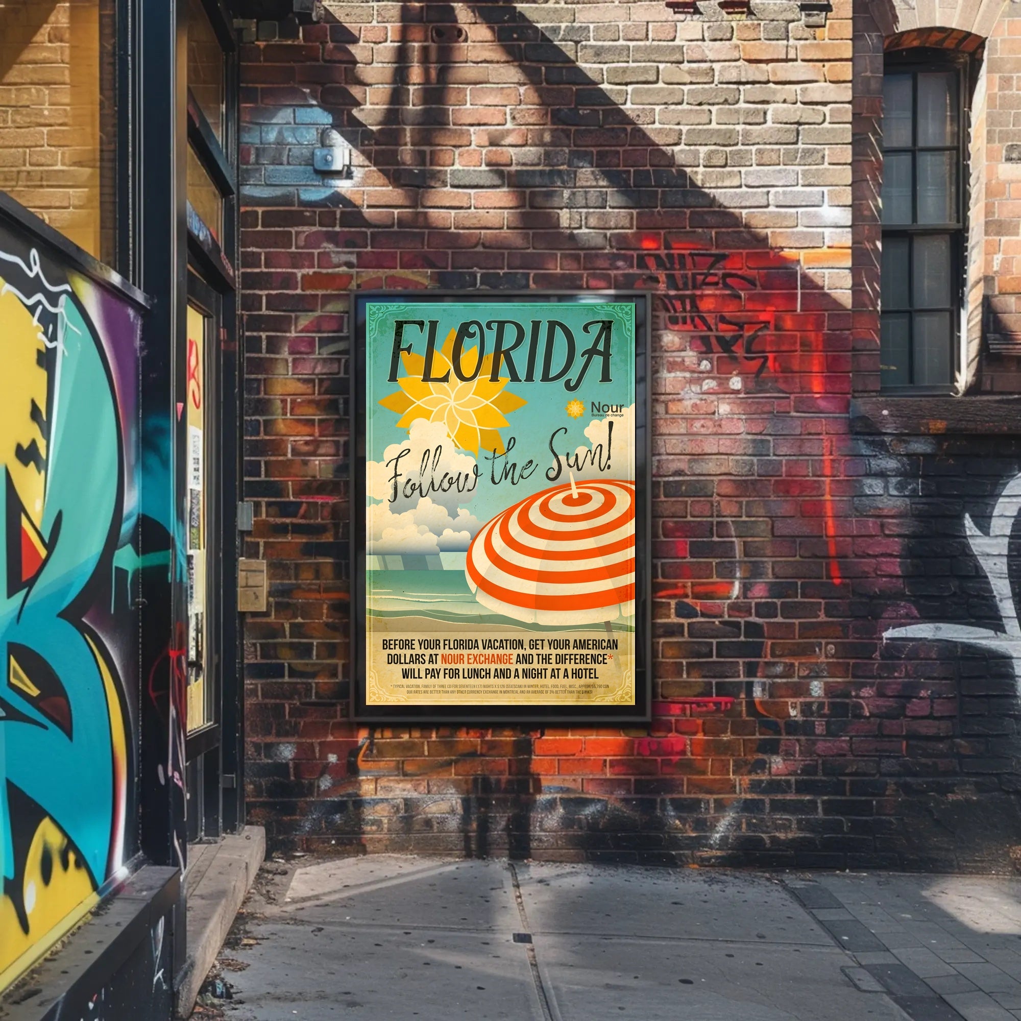 Florida Follow the Sun Retro Travel Poster PosterGoat