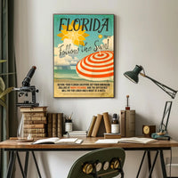 Florida Follow the Sun Retro Travel Poster PosterGoat