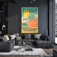 Florida Follow the Sun Retro Travel Poster PosterGoat