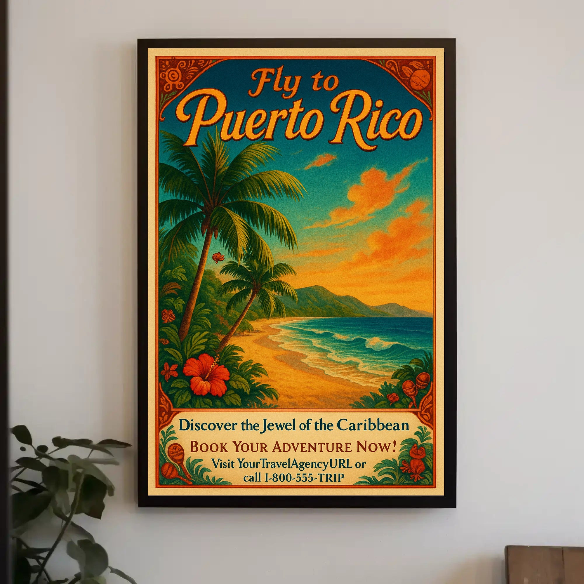 Fly To Puerto Rico Poster PosterGoat