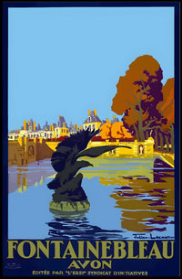 Fontainebleau Avon Vintage Travel Poster PosterGoat