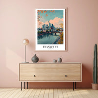 Frankfurt Skyline Autumn Scene Urban or Cityscape Poster PosterGoat