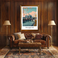 Frankfurt Skyline Autumn Scene Urban or Cityscape Poster PosterGoat