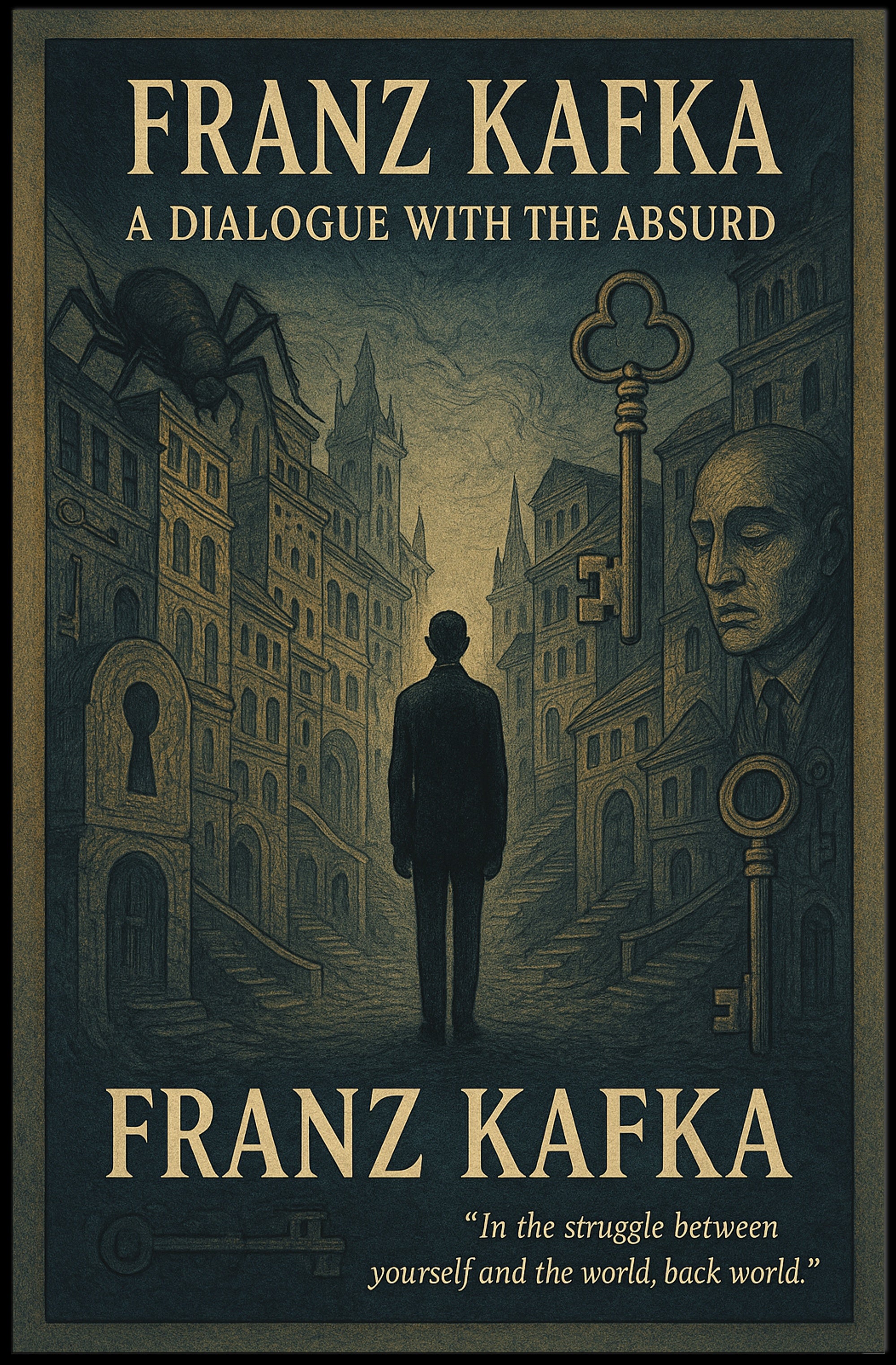 Franz Kafka A Dialogue with the Absurd Poster PosterGoat