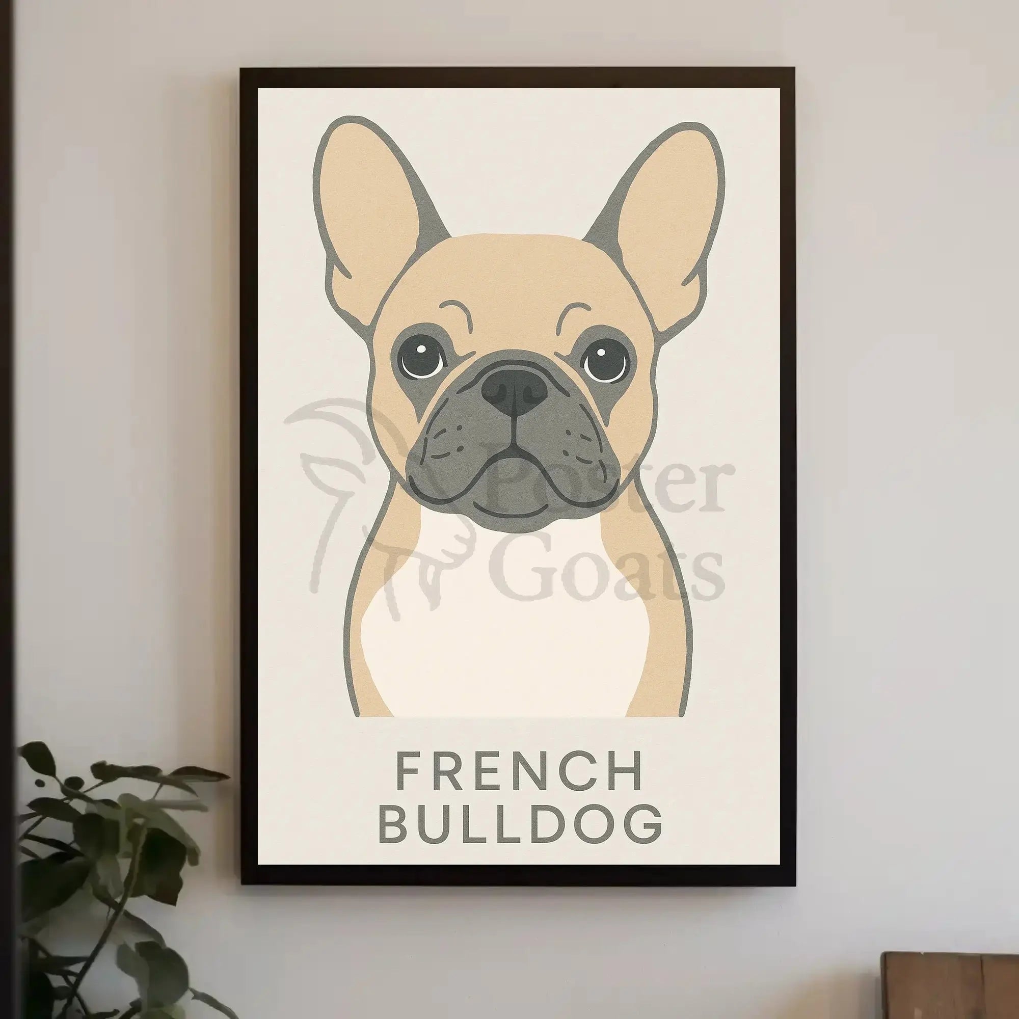 French Bulldog Minimalist Art Print Dog Breed Poster PosterGoat