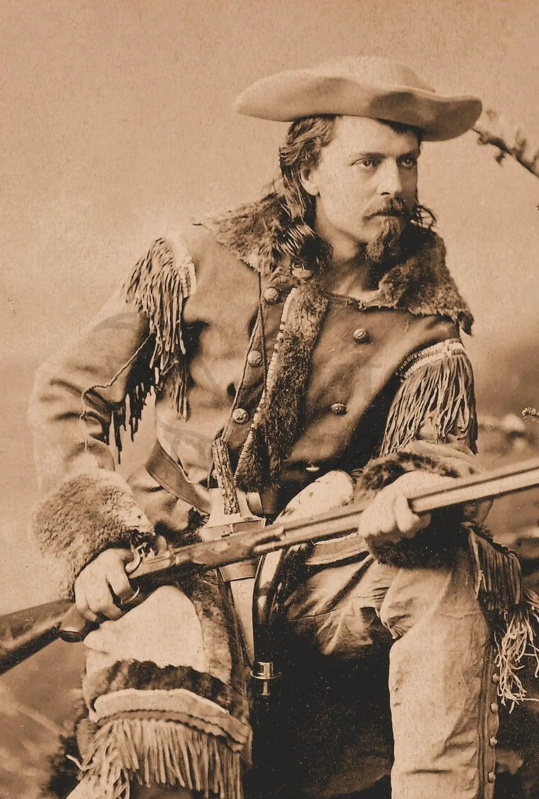 Frontier Explorer Sepia Tone Historical Poster Print PosterGoat