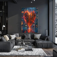 Futuristic Circuitry Heart Poster with Sci-Fi Aesthetic PosterGoat