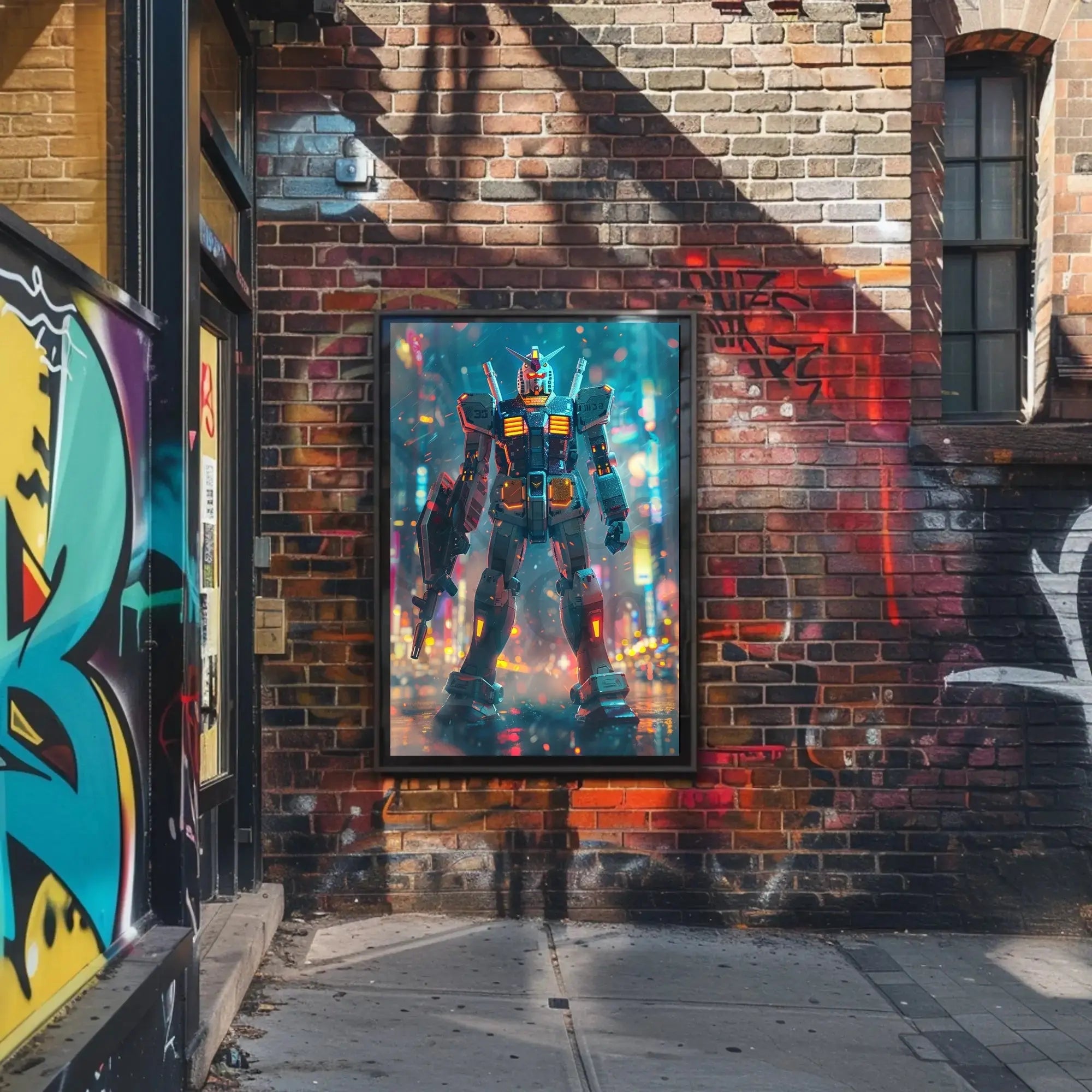 Futuristic Cyberpunk Mecha Robot Poster Sci-Fi Poster PosterGoat