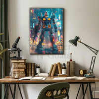 Futuristic Cyberpunk Mecha Robot Poster Sci-Fi Poster PosterGoat