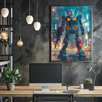 Futuristic Cyberpunk Mecha Robot Poster Sci-Fi Poster PosterGoat