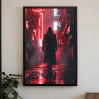 Futuristic Cyberpunk Urban Scene Futuristic Sci-Fi Poster PosterGoat