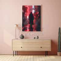 Futuristic Cyberpunk Urban Scene Futuristic Sci-Fi Poster PosterGoat