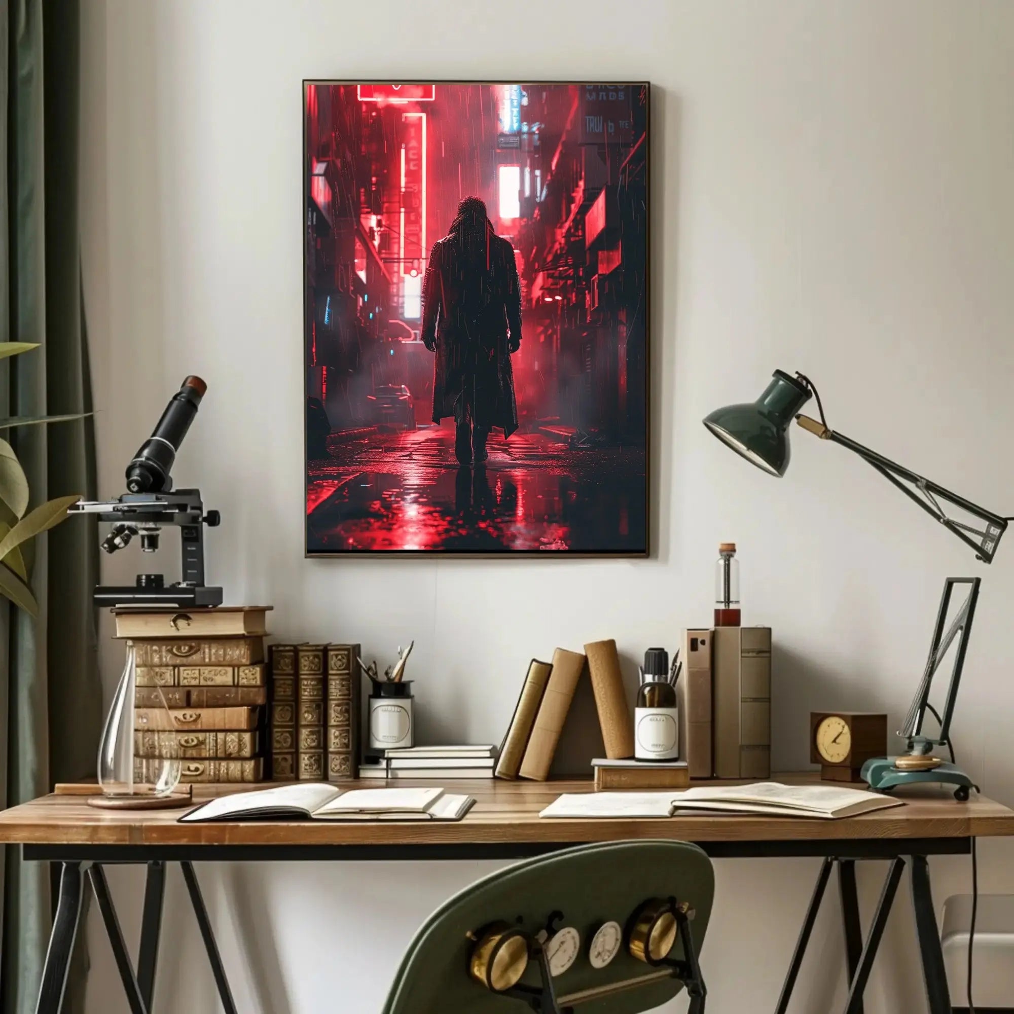 Futuristic Cyberpunk Urban Scene Futuristic Sci-Fi Poster PosterGoat