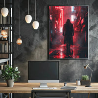 Futuristic Cyberpunk Urban Scene Futuristic Sci-Fi Poster PosterGoat