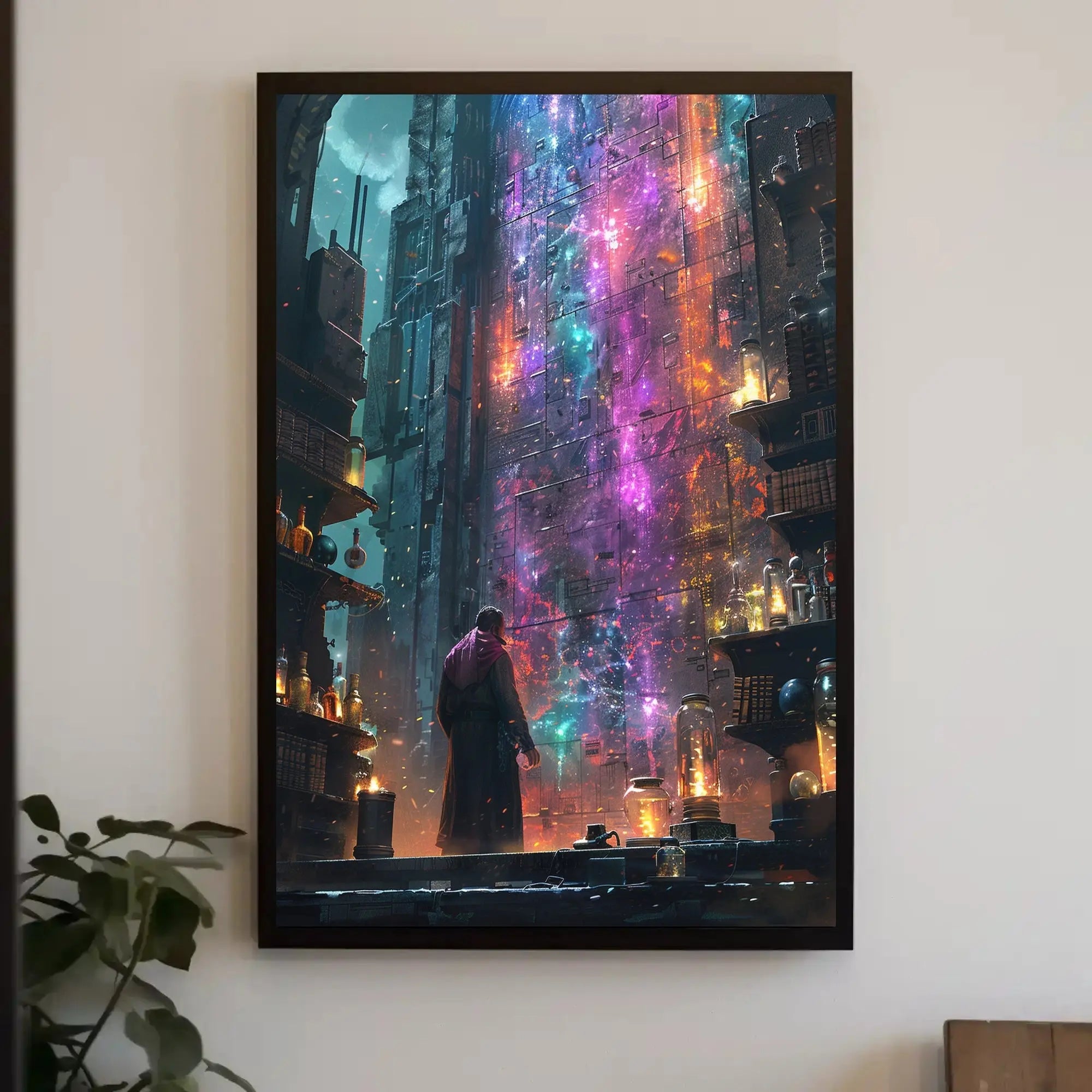 Futuristic Exploration of Knowledge Futuristic Sci-Fi Poster PosterGoat