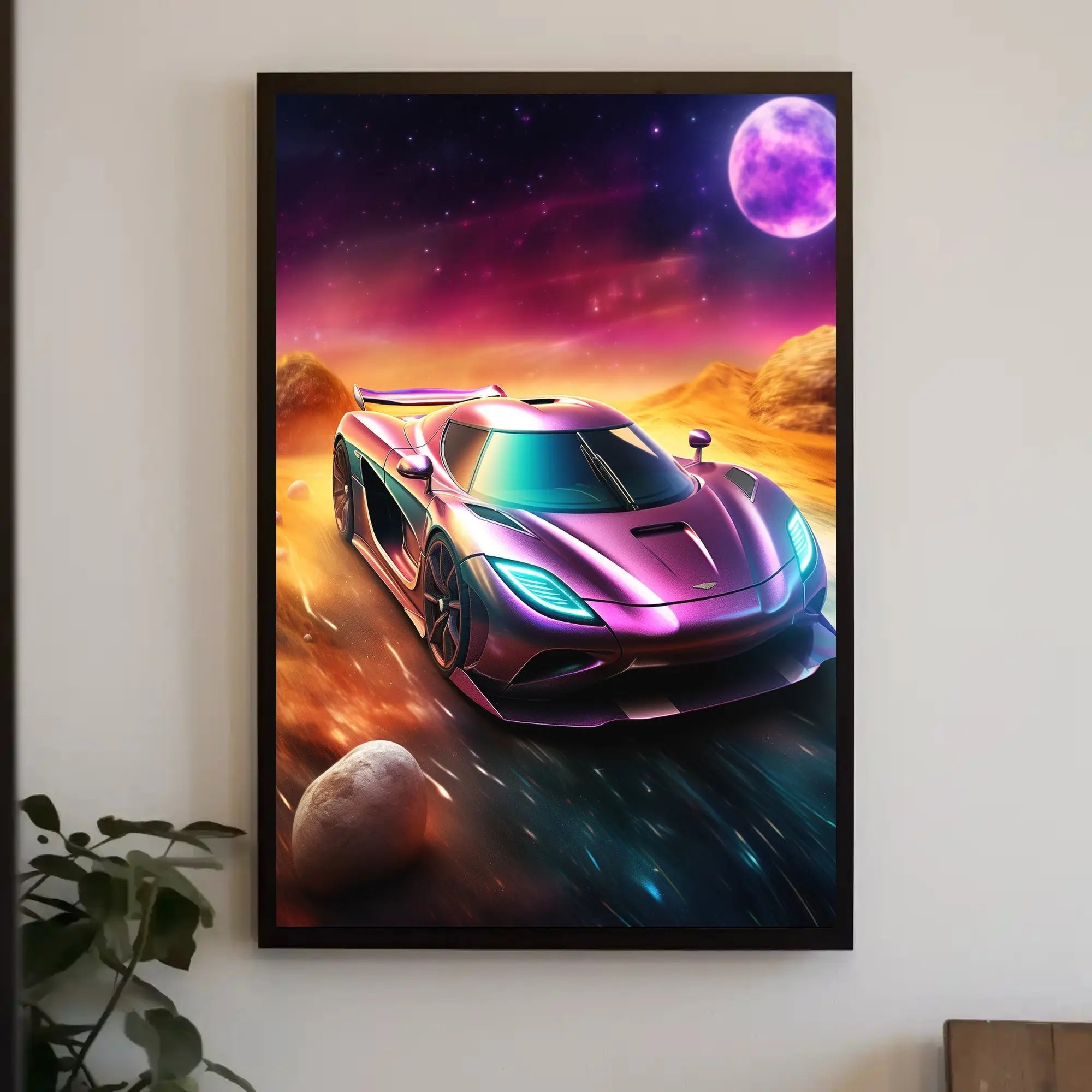 Futuristic High-Performance Sports Car Sci-Fi Poster PosterGoat