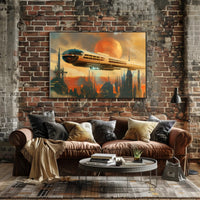 Futuristic Metropolis Monorail in Sci-Fi Poster PosterGoat