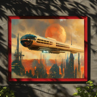 Futuristic Metropolis Monorail in Sci-Fi Poster PosterGoat