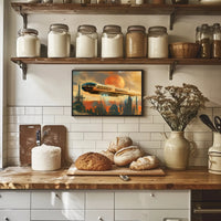 Futuristic Metropolis Monorail in Sci-Fi Poster PosterGoat