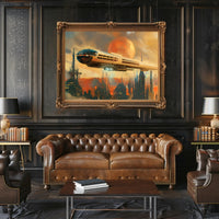 Futuristic Metropolis Monorail in Sci-Fi Poster PosterGoat