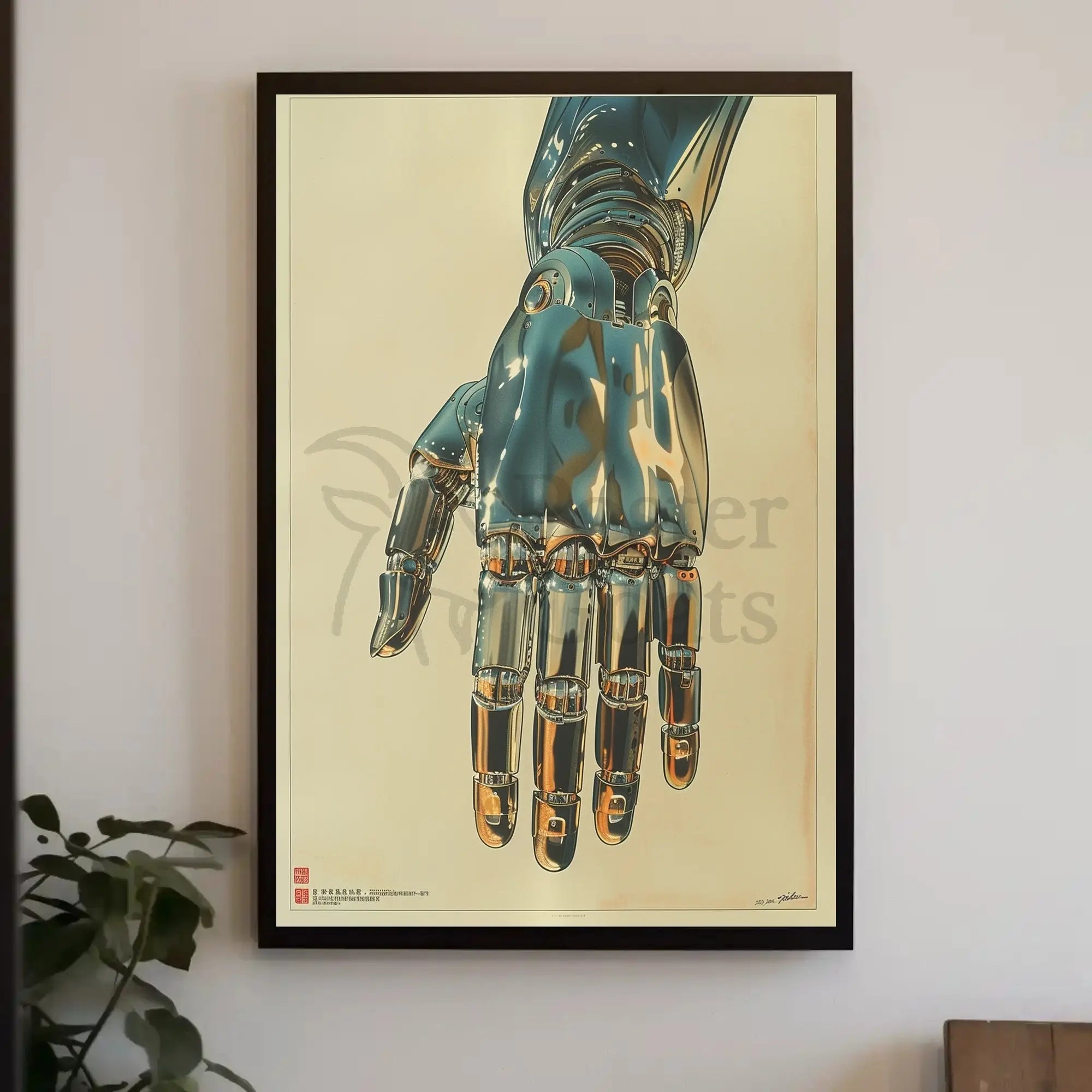 Futuristic Robotic Hand Design Perfect for Sci-Fi Poster PosterGoat