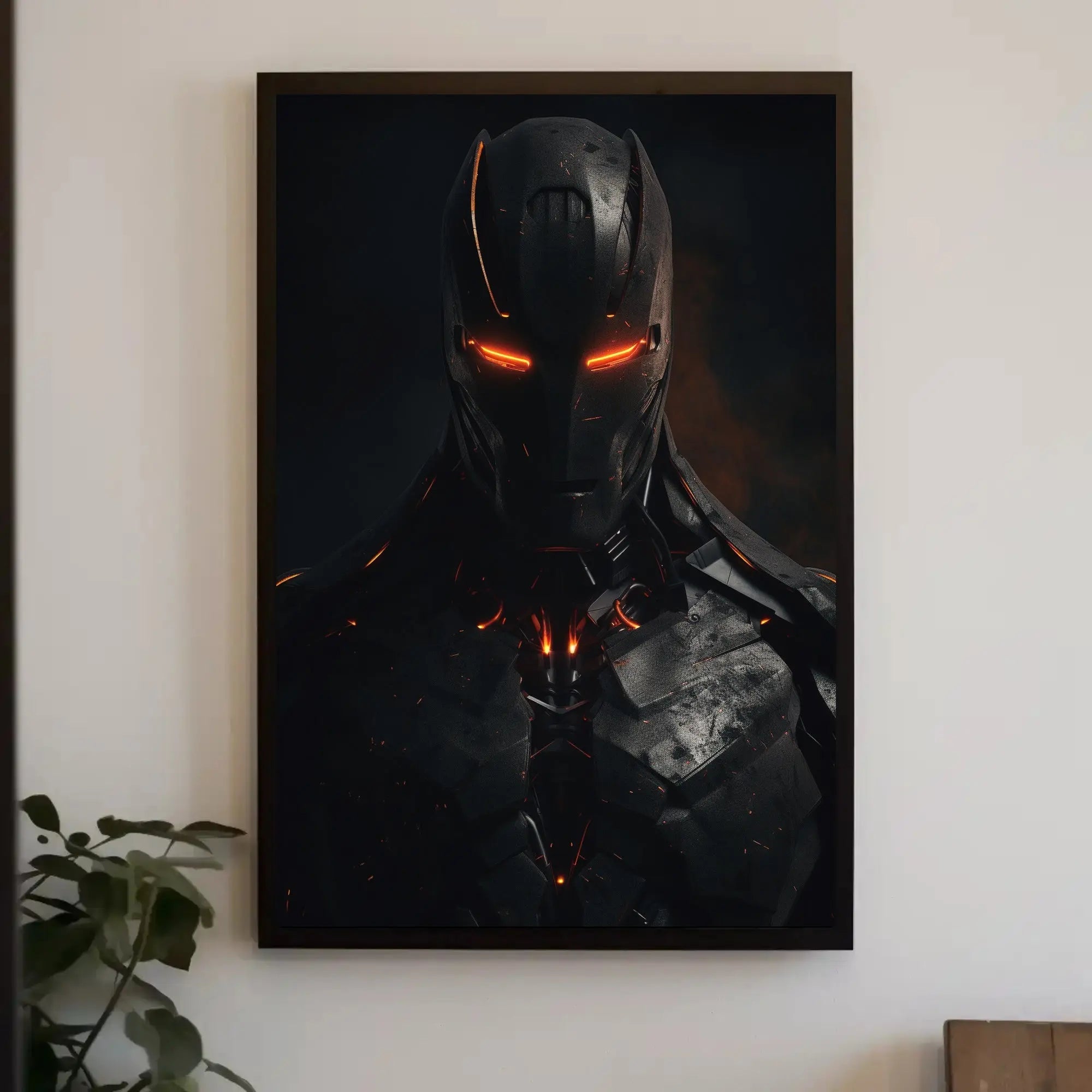 Futuristic Sci-Fi Armored Figure Digital Art Poster PosterGoat