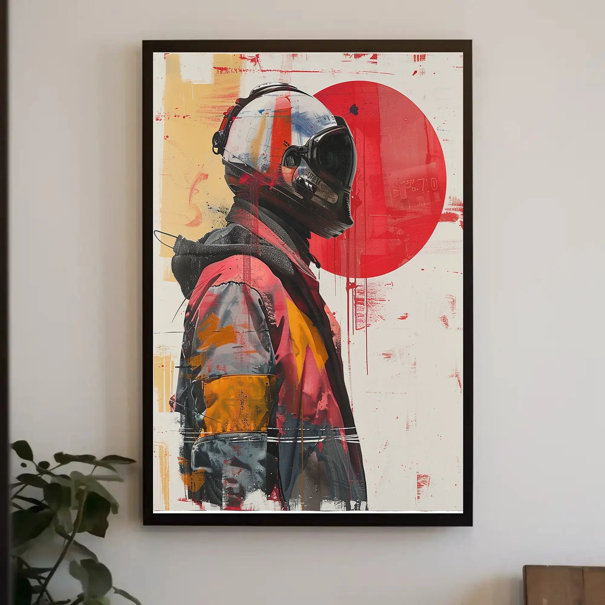 Futuristic Space Exploration Pilot Helmet Sci-Fi Poster PosterGoat