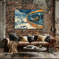 Futuristic Spacecraft Adventure Scenic Futuristic Sci-Fi Poster PosterGoat