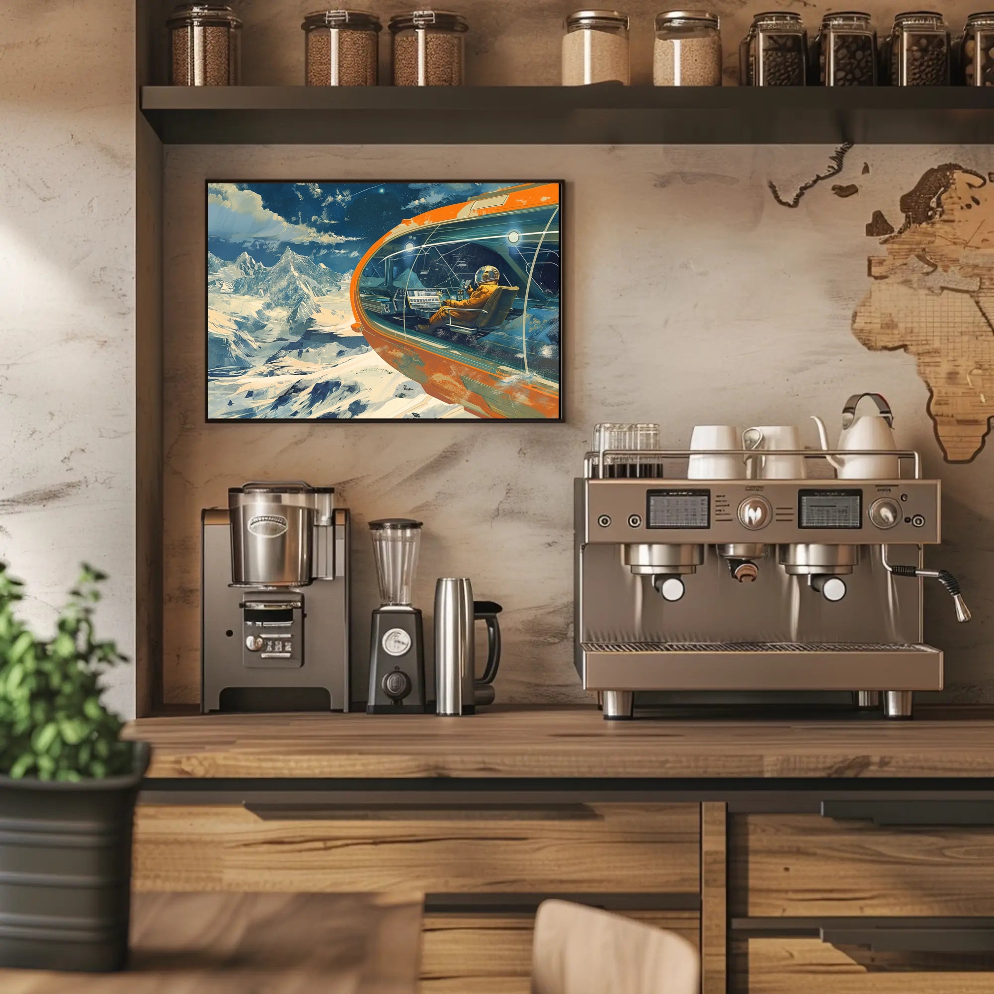 Futuristic Spacecraft Adventure Scenic Futuristic Sci-Fi Poster PosterGoat