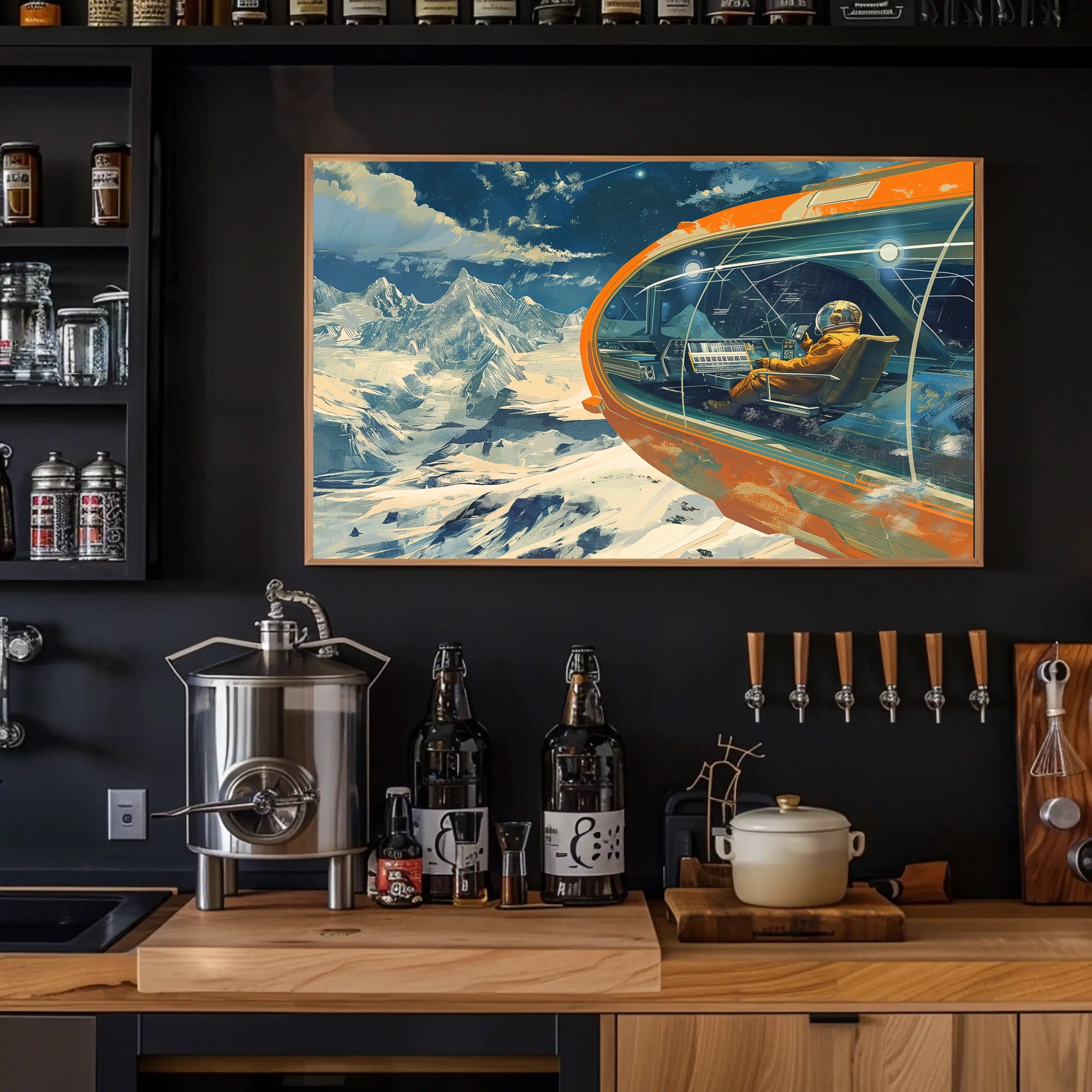 Futuristic Spacecraft Adventure Scenic Futuristic Sci-Fi Poster PosterGoat